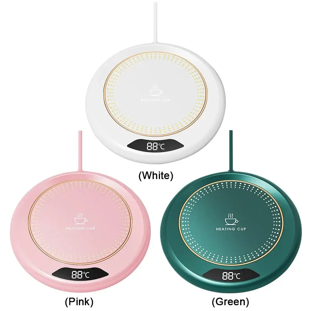 USB coffee mug warmer with 3 temperature settings, electric desk beverage heater