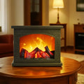 LED fireplace table lamp with realistic flame effect for cozy ambient lighting
