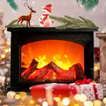 LED fireplace table lamp with realistic flame effect for cozy ambient lighting