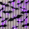 3D bat wall decor Halloween night light purple stickers for party decoration